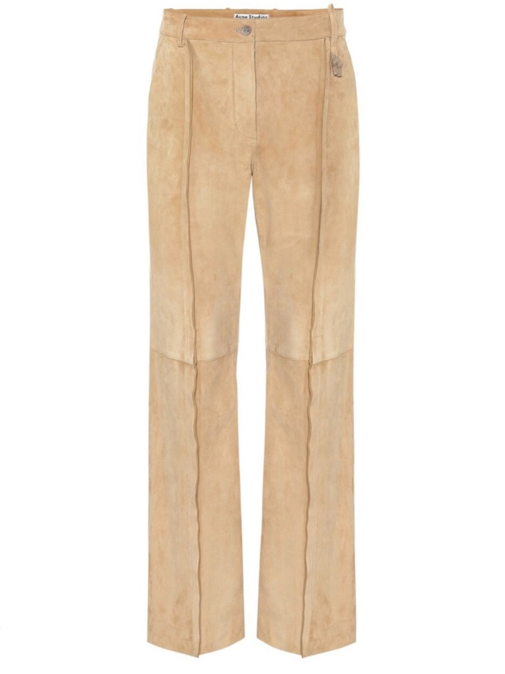 Acne Suede Pants in Warm Tan